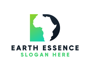 Geology - African Continent Letter D logo design
