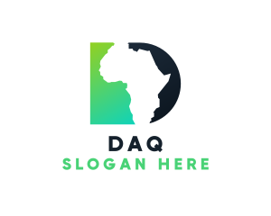 African Continent Letter D logo design