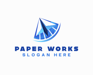 Paper - Paper Plane Courier logo design