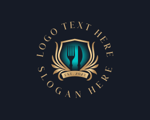 Cafeteria - Fork Knife Cutlery logo design