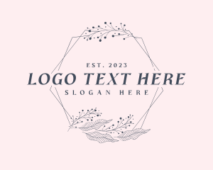 Aesthetician - Elegant Floral Frame logo design