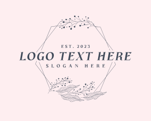 Mortuary - Elegant Floral Frame logo design