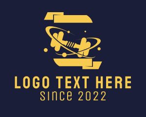 Exercise - Outer Space Fitness Dumbbell logo design