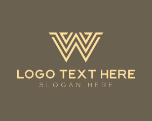 Woodwork - Modern Construction Letter W logo design