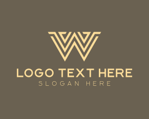 Rustic - Modern Construction Letter W logo design