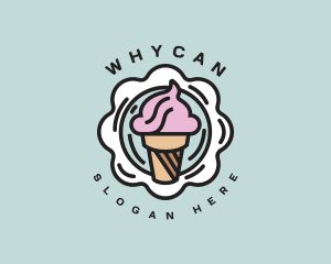 Gelato Ice Cream Dessert Logo