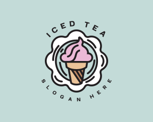 Gelato Ice Cream Dessert logo design