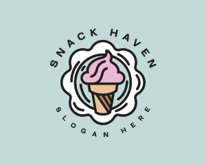 Gelato Ice Cream Dessert logo design