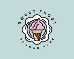 Gelato Ice Cream Dessert logo design