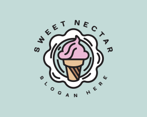 Gelato Ice Cream Dessert logo design