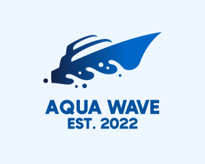 Ocean - Ocean Wave Speedboat logo design