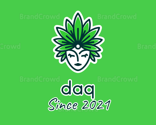 Organic Leaf Headdress Logo