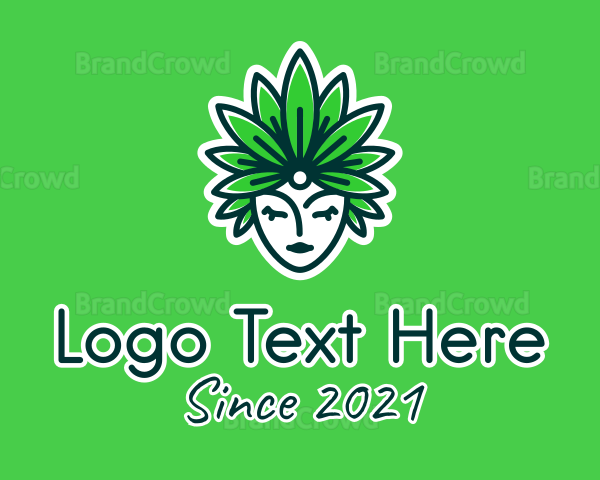 Organic Leaf Headdress Logo
