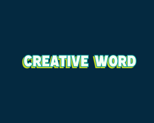 Word - Modern Pop Art Neon logo design