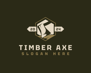 Axe Lumberjack Woodwork logo design