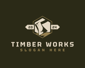 Logger - Axe Lumberjack Woodwork logo design