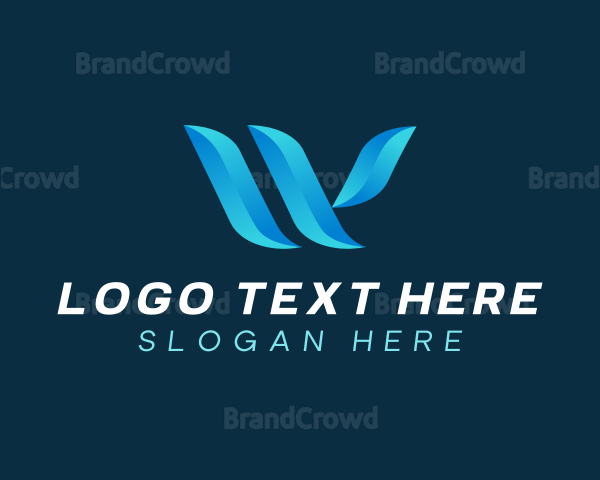 Creative Digital Initial Letter W Logo