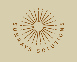 Hipster Sunray Pattern logo design