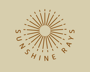 Hipster Sunray Pattern logo design