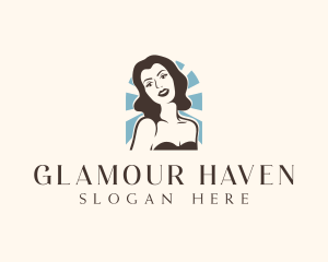 Pinup Woman Model logo design