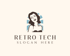 Pinup Woman Model logo design