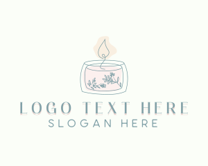 Scented Candle - Candle Light Decor logo design