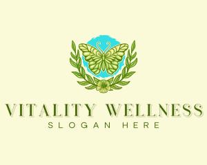 Butterfly Floral Wellness logo design