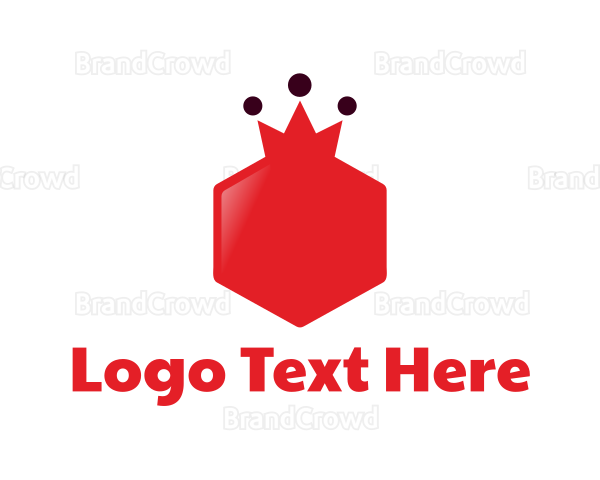 Hexagonal Crown Pomegranate Logo