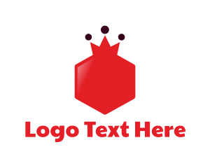 Monarch - Hexagonal Crown Pomegranate logo design