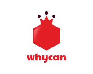 Danish - Hexagonal Crown Pomegranate logo design
