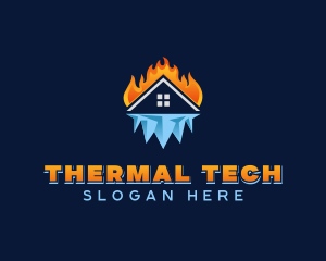 Thermal Temperature Ventilation logo design