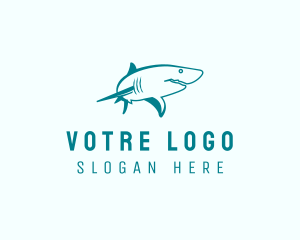 Aquarium - Ocean Shark Wildlife logo design