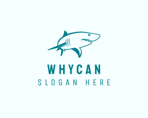 Swimming - Ocean Shark Wildlife logo design