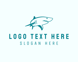 Oceanic - Ocean Shark Wildlife logo design