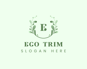 Natural Leaf Eco Wreath logo design