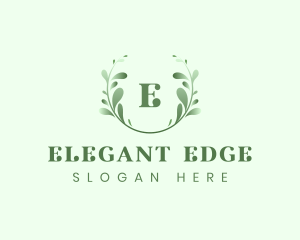 Natural Leaf Eco Wreath logo design