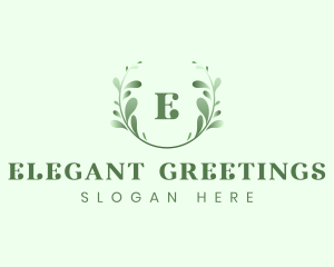 Natural Leaf Eco Wreath logo design