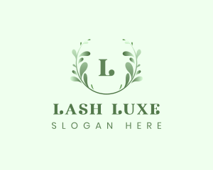 Natural Leaf Eco Wreath logo design