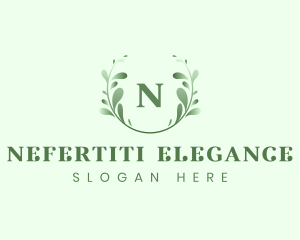 Natural Leaf Eco Wreath logo design