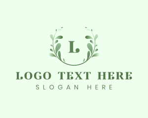 Leaf - Natural Leaf Eco Wreath logo design