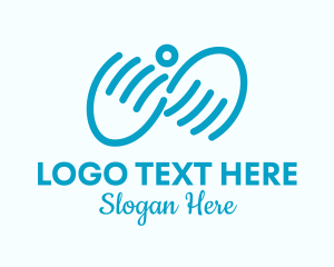 Support - Blue Hand Support logo design