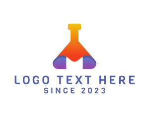 Funnel - Modern Science Beaker logo design