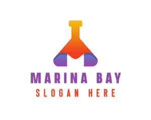 Modern Science Beaker logo design