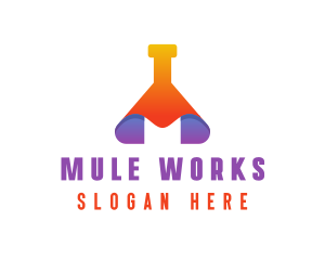 Modern Science Beaker logo design