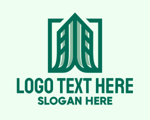 Design - Green Skyscraper Badge logo design