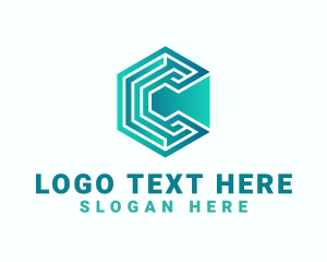 Enterprise - Hexagon Company Letter C logo design