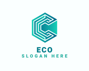 Hexagon Company Letter C Logo