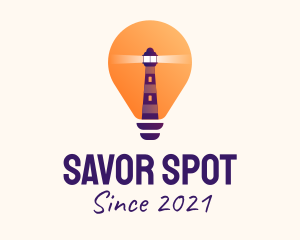 Lighthouse Light Bulb  logo design