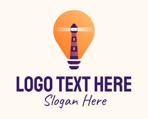 Lighthouse Light Bulb  Logo