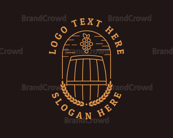 Grape Winery Alcohol Logo